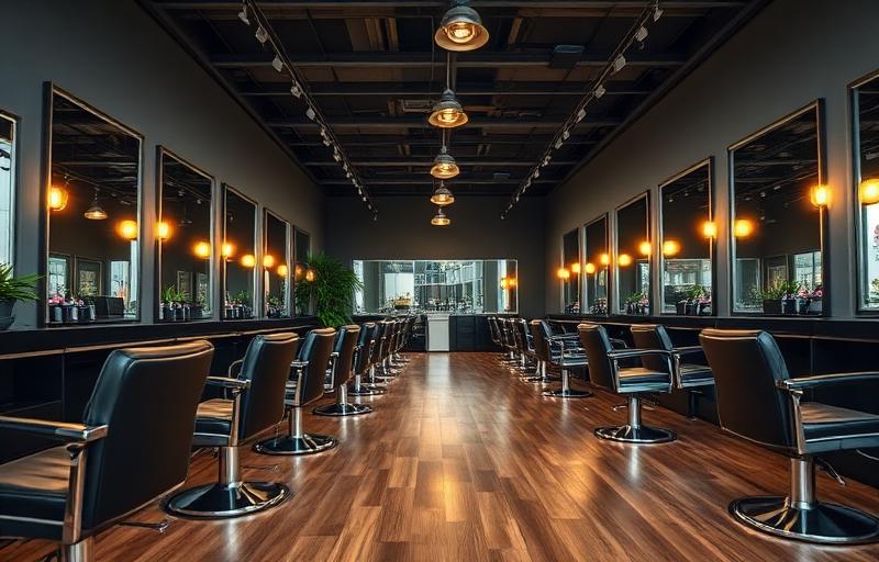 Stylish hair salon interior